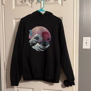 Black hoodie with design